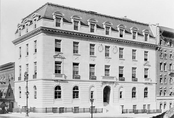 white stone building